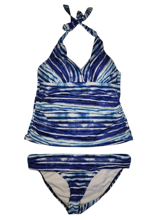 La Blanca Serene Stripe Halter Tankini Top Set, Womens 6 - Picture 3 of 11